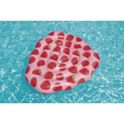 Bestway 1.65m x 1.51m scentsational raspberry pool float (contents:one float, one repair patch)